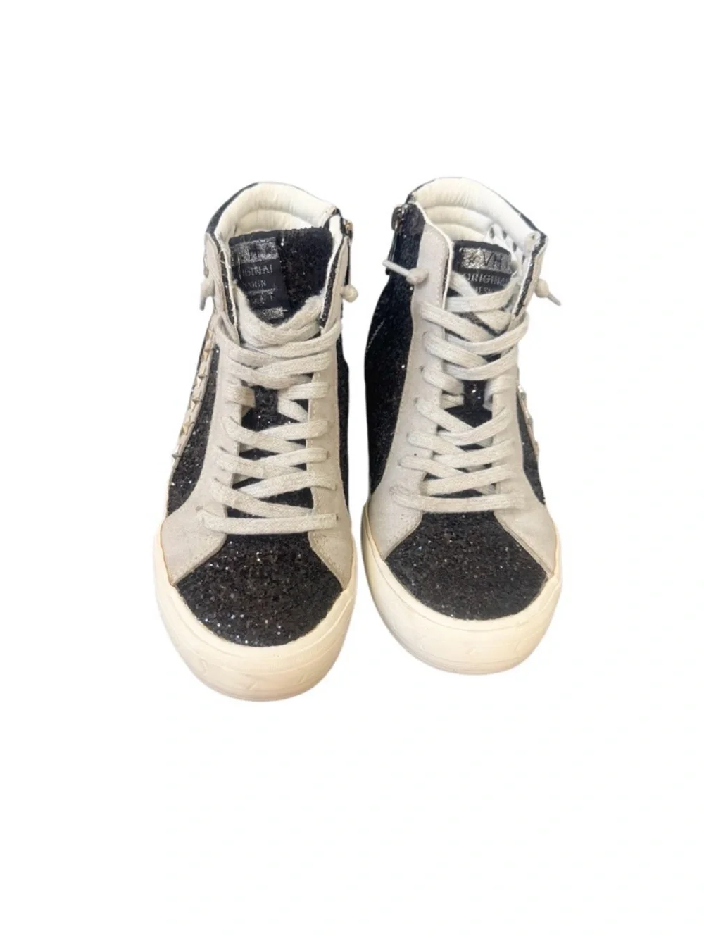 VINTAGE HAVANA Leona glitter high top sneakers women’s tennis shoes size 6 - Picture 14 of 17